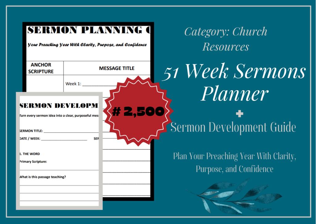 51 Weeks Sermon Planner +
