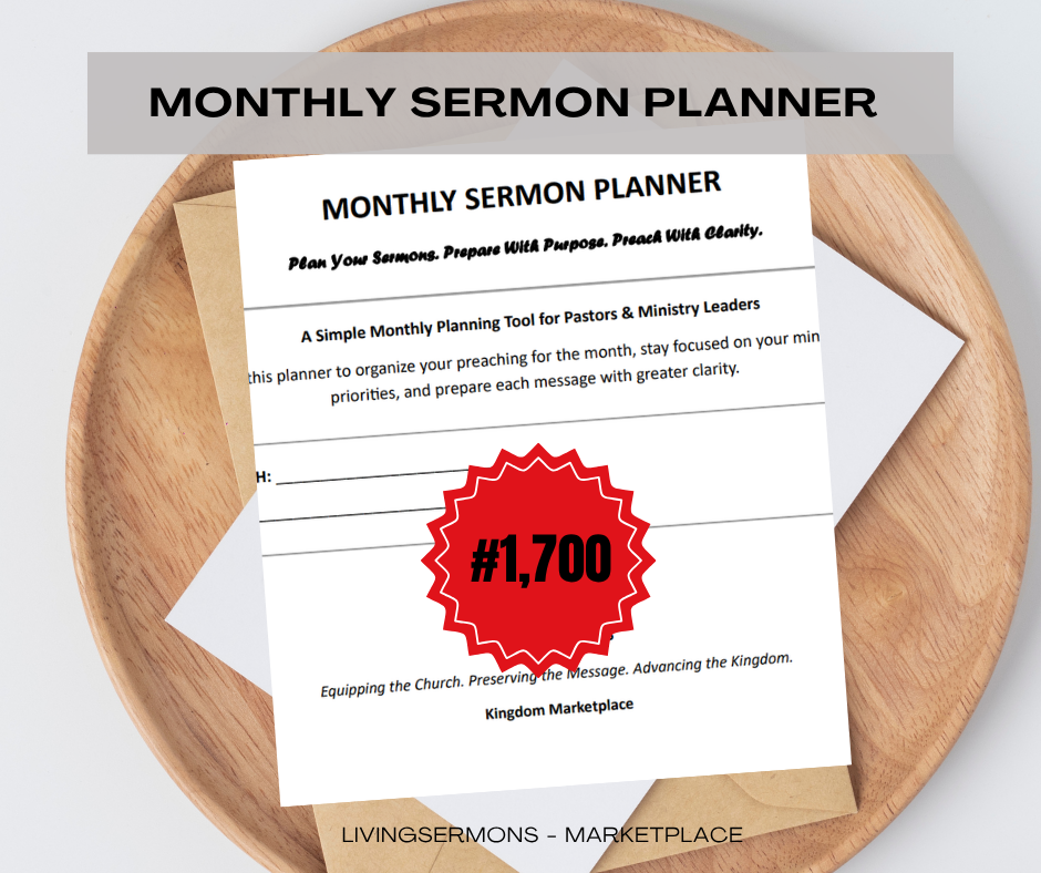 Monthly Sermon Planner