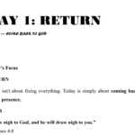3 day prayer guide, for a fresh start with God